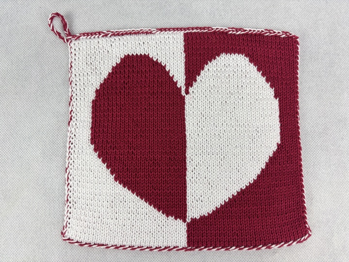 Potholders ‘Cooking Love’ – A Double Knitting Instruction