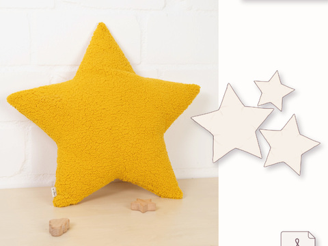Star pillow sewing pattern - 3 sizes (20-40 cm)