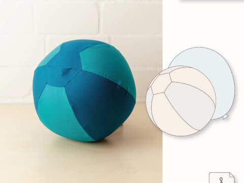 Balloon Cover Sewing Pattern - ø 25 cm