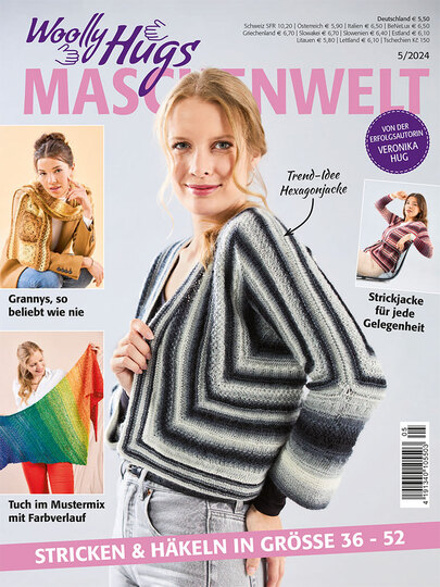 TUCH RAUTENWELLEN AB HALSMITTE, gestrickt