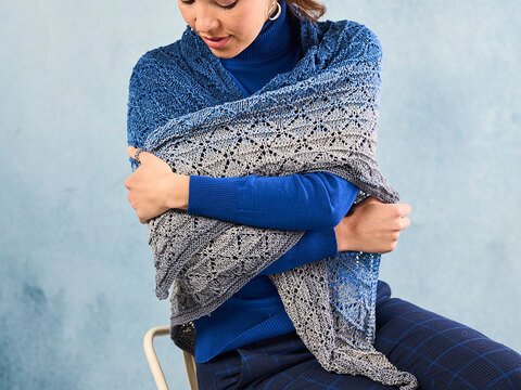 TUCH RAUTENWELLEN AB HALSMITTE, gestrickt