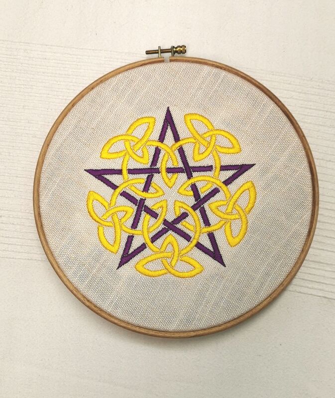 Stickdatei - Pentagramm mit Stern - Stern - Keltisch - 3 Größen - Bild 13