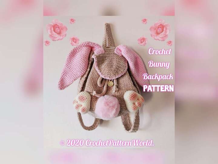 Crochet Bunny backpack patterns Crochet pattern Rucksack Amigurumi Backpack
