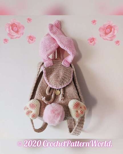Crochet Bunny backpack patterns Crochet pattern Rucksack Amigurumi Backpack