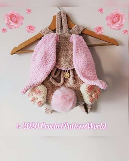 Crochet Bunny backpack patterns Crochet pattern Rucksack Amigurumi Backpack