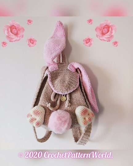 Crochet Bunny backpack patterns Crochet pattern Rucksack Amigurumi Backpack