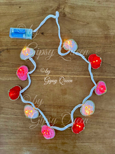 Häkelanleitung Herz Lichterkette – Romantische DIY-Deko für Zuhause