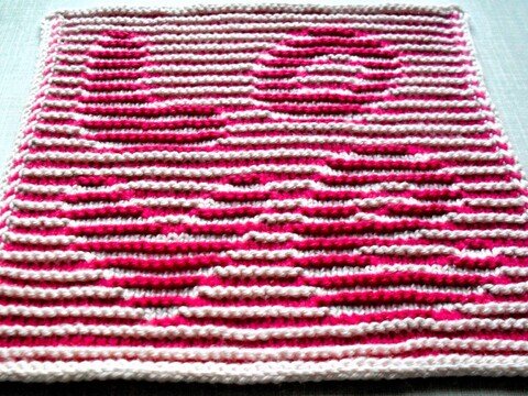 Love in Schattenstricktechnik mit dem besonderen Rand