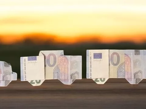 Origami Geldschein Eisenbahn ( * - **)