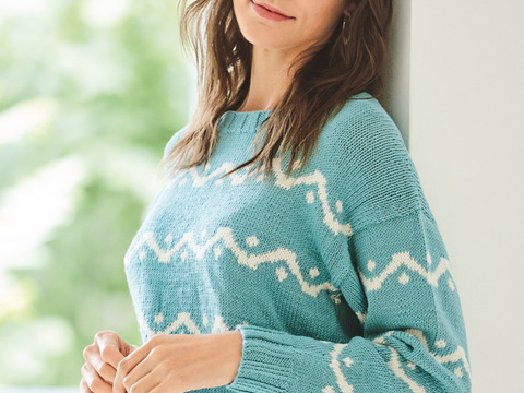 Pulli mit Jacquardstreifen