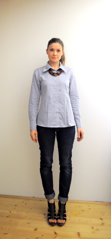 Schnittmuster/E-Book Hemdbluse in den Größen XS-S-M-L-XL