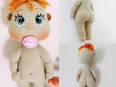 Häkelanleitung für Lulu-Puppe, Grundmuster für den Puppenkörper, Amigurumi