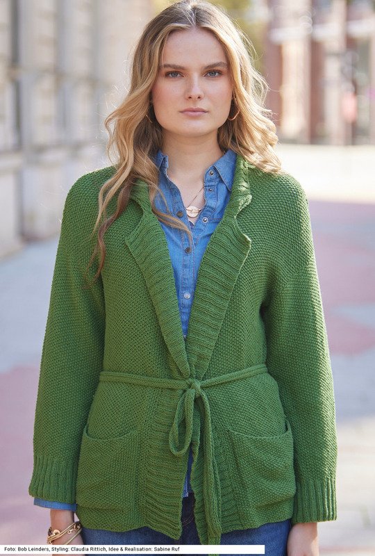 Jacke mit Bindegürtel - Bild 3