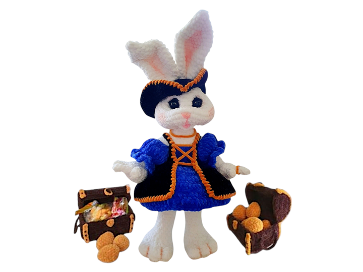 Häkelanleitung Nora das Piratenhäschen und die goldenen Ostereier