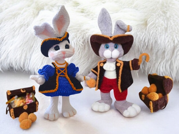 Häkelanleitung Nora das Piratenhäschen und die goldenen Ostereier