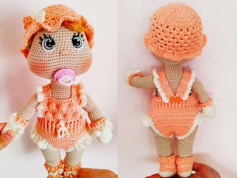 Häkelmuster für Lulu-Puppen, Amigurumi-Babypuppenmuster, Häkelbody