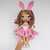 Astrid crochet doll pattern in bunny outfit, Amigurumi doll pattern