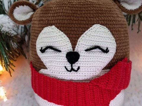 Kuschelkissen Rentier - Häkelanleitung