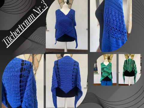 Häkelanleitung für ein wunderschönes Dreieckstuch "Tüchertraum Nr.3"