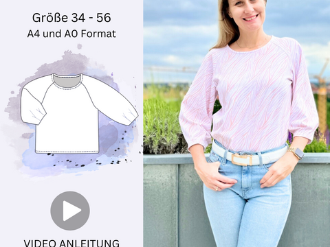 Calla - Shirt mit Raglan-Ärmeln - Gr. 34-56