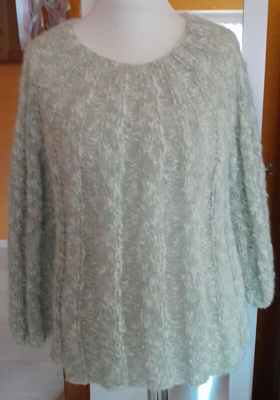 Strick - Pullover Buffy - puristisch ohne Naht - Onesize 36 - 48 -  A-Linie