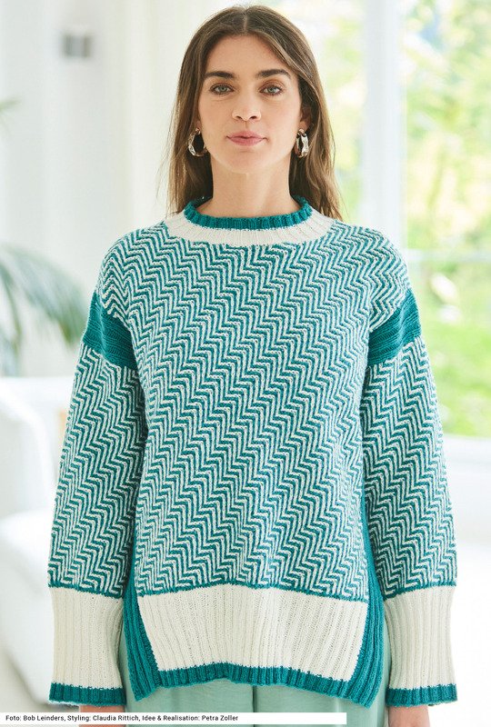 Pulli mit Hebemaschenmuster - Bild 4