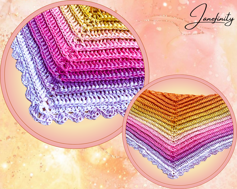 Janefinity-Häkelanleitung für ein flaches Dreieckstuch - Bild 2