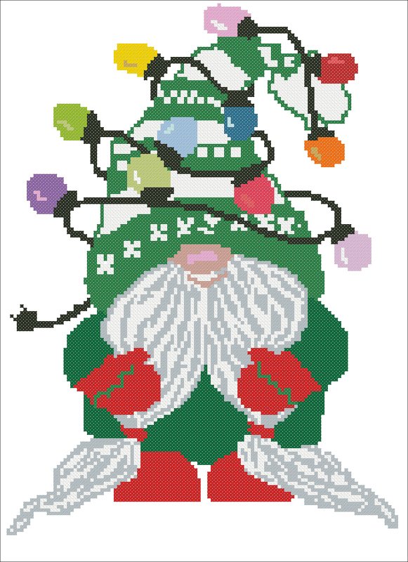 Christmas Gnomes Modern Cross Stitch Pattern - Image 2