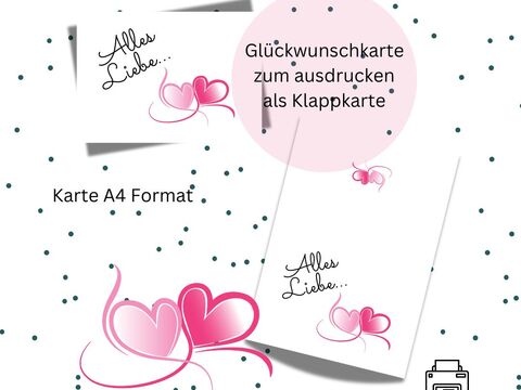 Glückwunschkarte 1 zum Ausdrucken