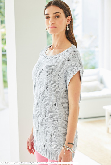 Pullunder mit Zopfmuster