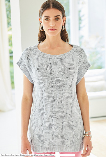 Pullunder mit Zopfmuster
