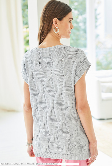 Pullunder mit Zopfmuster