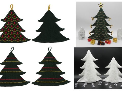 Tannenbaum, Gestrickte Tannenbäume, PDF-Strickanleitung, Weihnachten