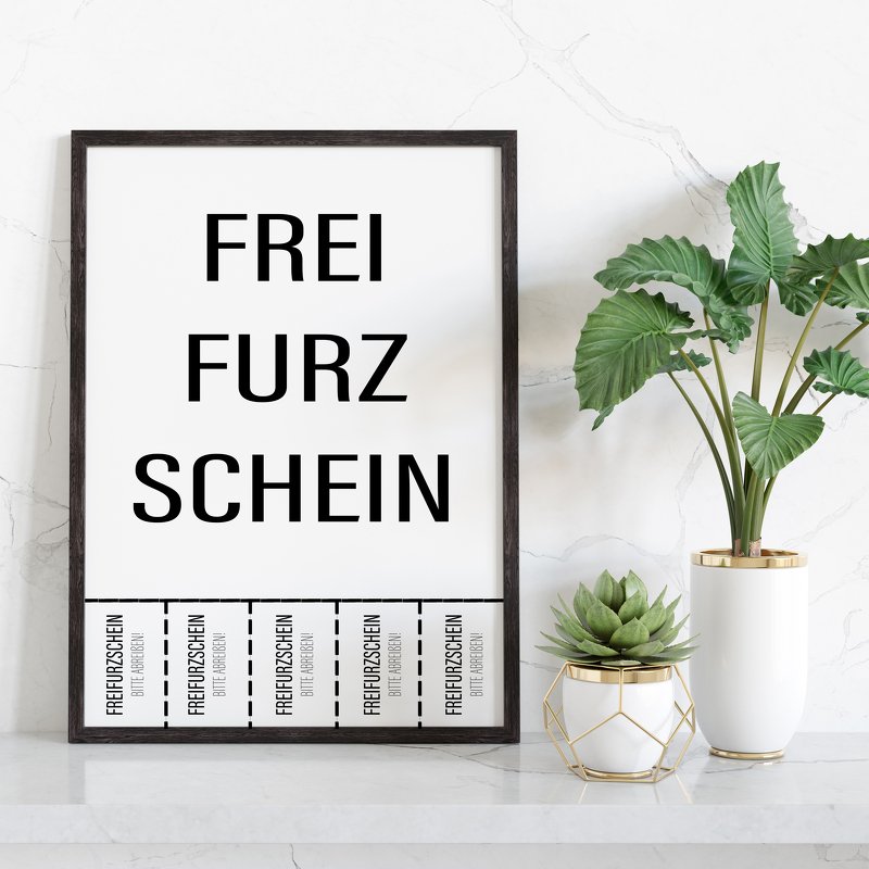 Poster FREIFURZSCHEIN Poster Badezimmer