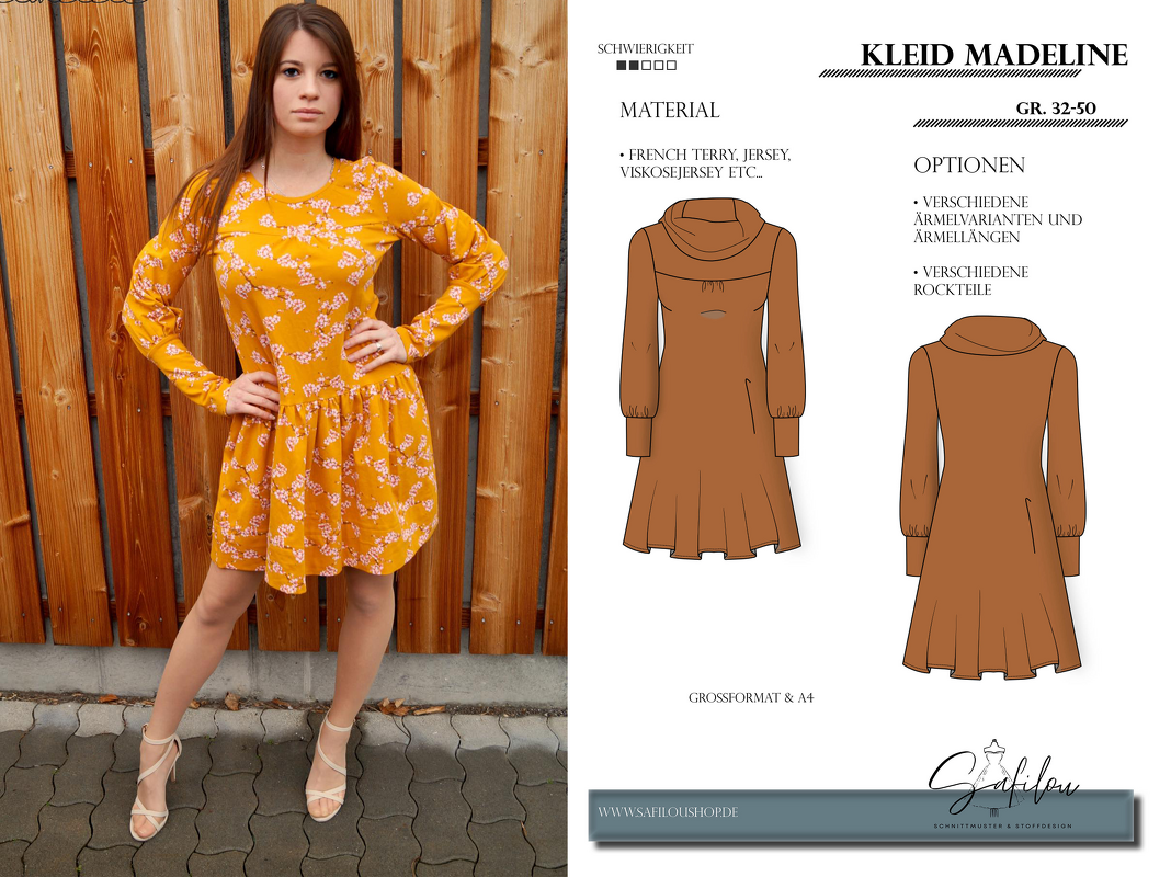 PDF-Schnittmuster Kleid Madeline – Verspieltes Design