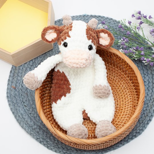 Häkelanleitung Schmusekuh,  Schmusetuch Kuh, Baby-Schnuffeltuch