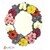 Floral letter O crochet applique