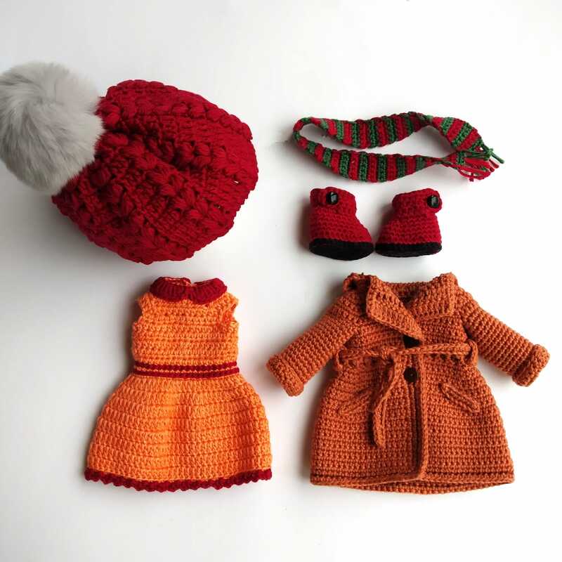 Amigurumi crochet romantic outfit for the Astrid doll 30 cm (11,8 inch). - Image 4