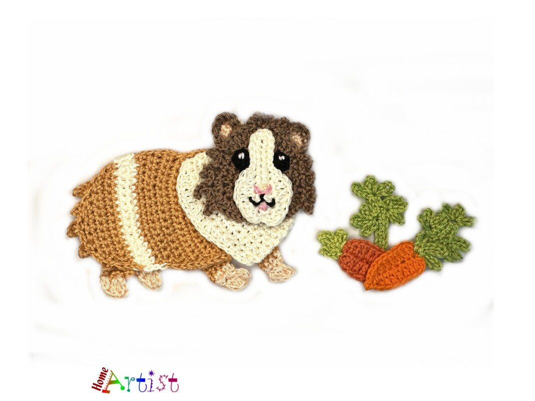 Guinea Pig crochet pattern applique - Image 2
