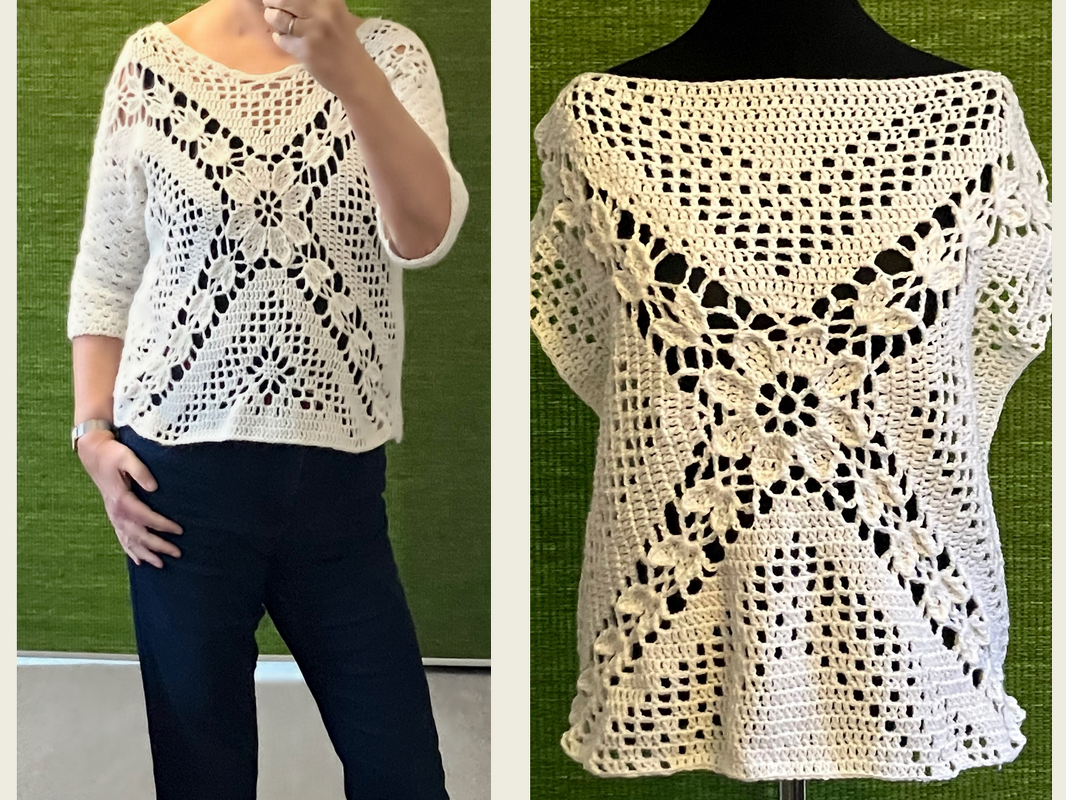 Zwei-Granny–Top – ärmellos oder halber Arm -  Häkelanleitung