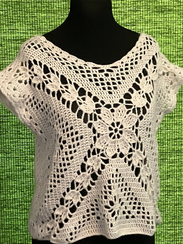 Zwei-Granny–Top – ärmellos oder halber Arm -  Häkelanleitung - Bild 10