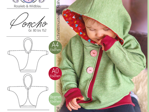 E-Book Poncho Gr. 80 bis 152