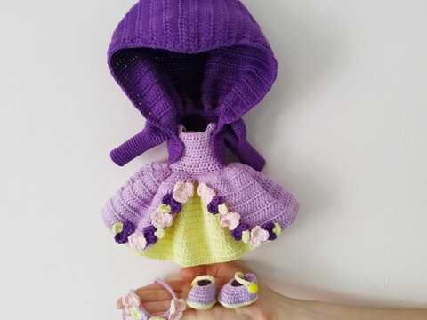 Princess outfit for the Astrid doll, Doll clothes crochet pattern