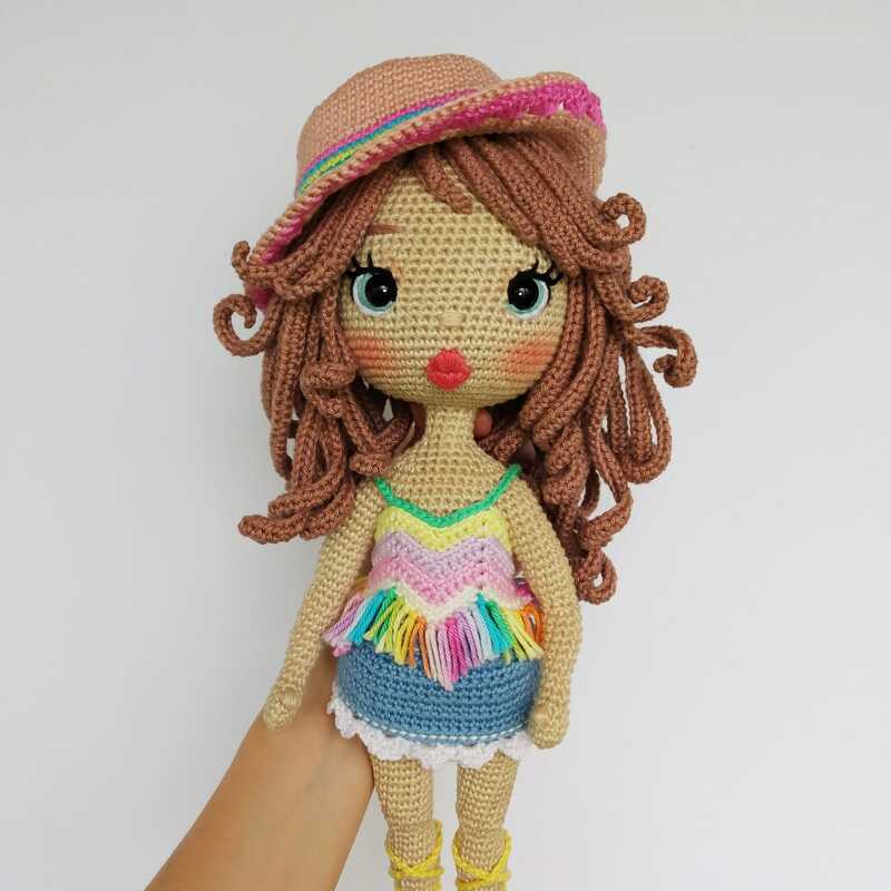 Astrid in a summer outfit, Amigurumi doll with the clothes - Image 6