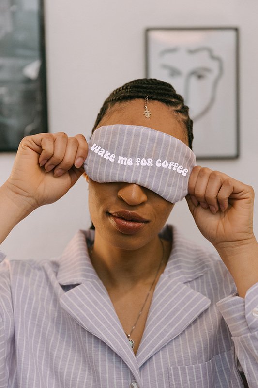 Plotter file "Wake me for coffee" sleep mask quote Cricut Plotting funny