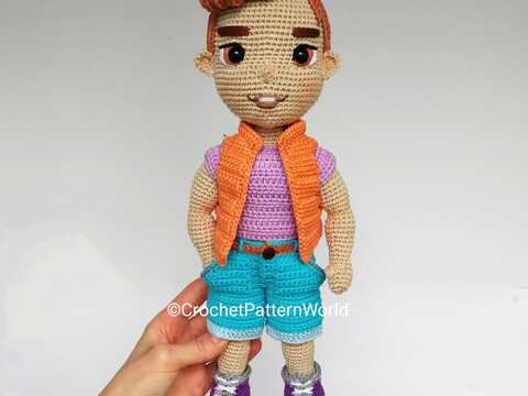 Häkelanleitung für Alex-Puppenjungen, ca. 33 cm