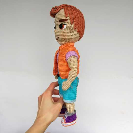 Alex crochet doll boy pattern about 13 inch, amigurumi boy men pattern