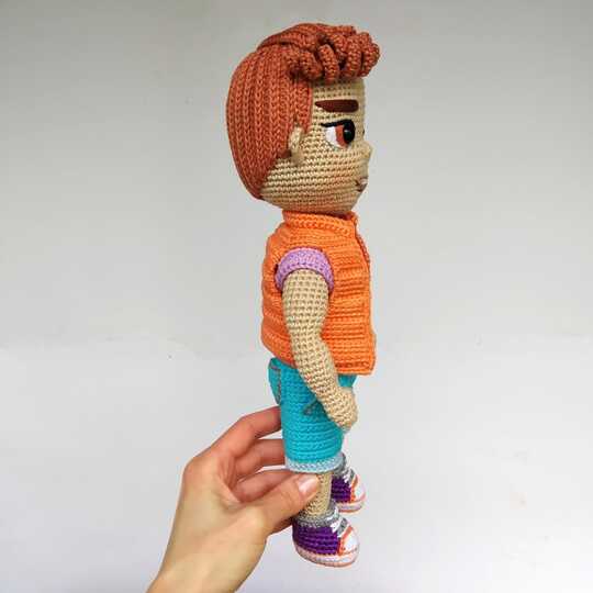 Alex crochet doll boy pattern about 13 inch, amigurumi boy men pattern