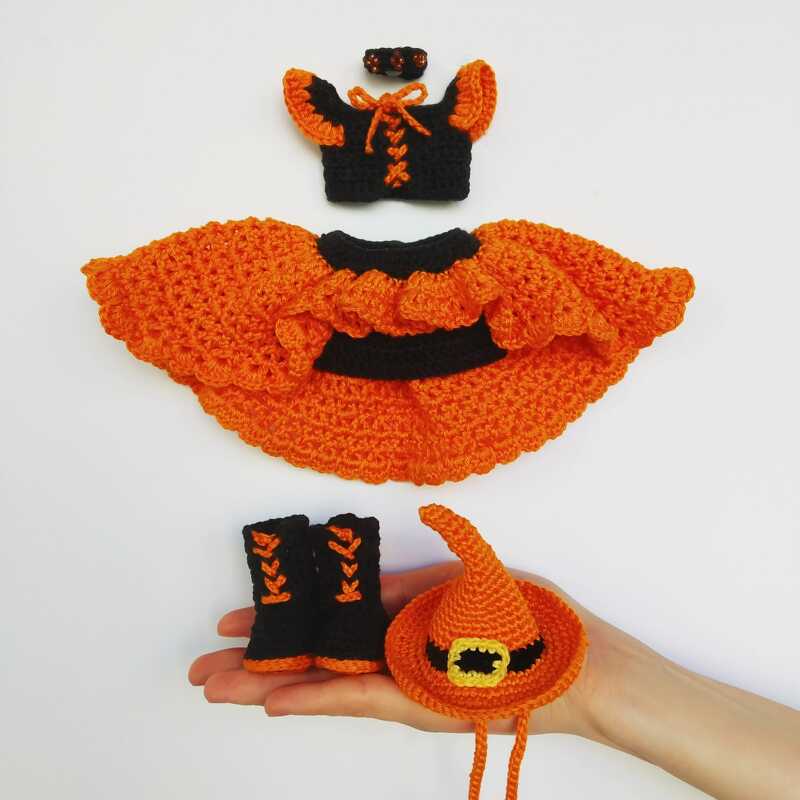 Halloween-Outfit für die Astrid-Puppe, Muster für Amigurumi-Outfits - Bild 2
