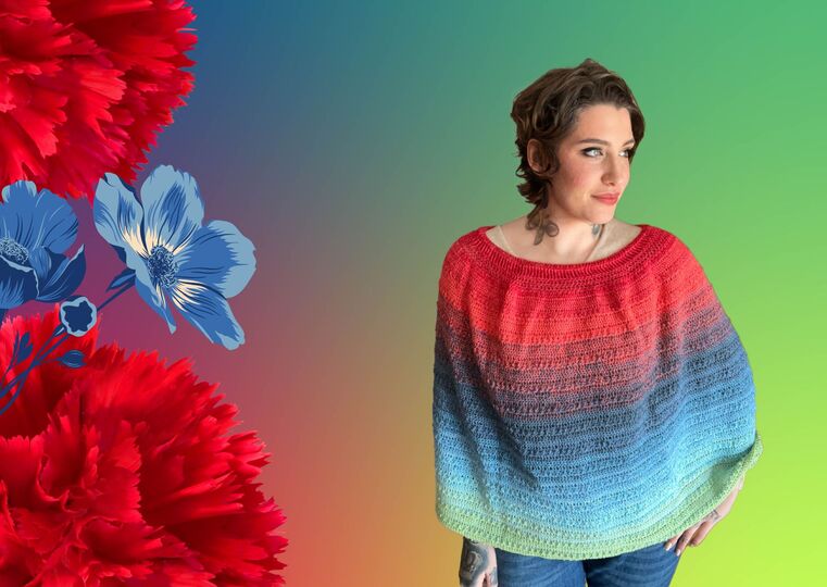 Häkelanleitung Poncho "LOVE AND NATURE"